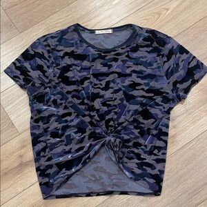 Free People Velvet Camo Tee